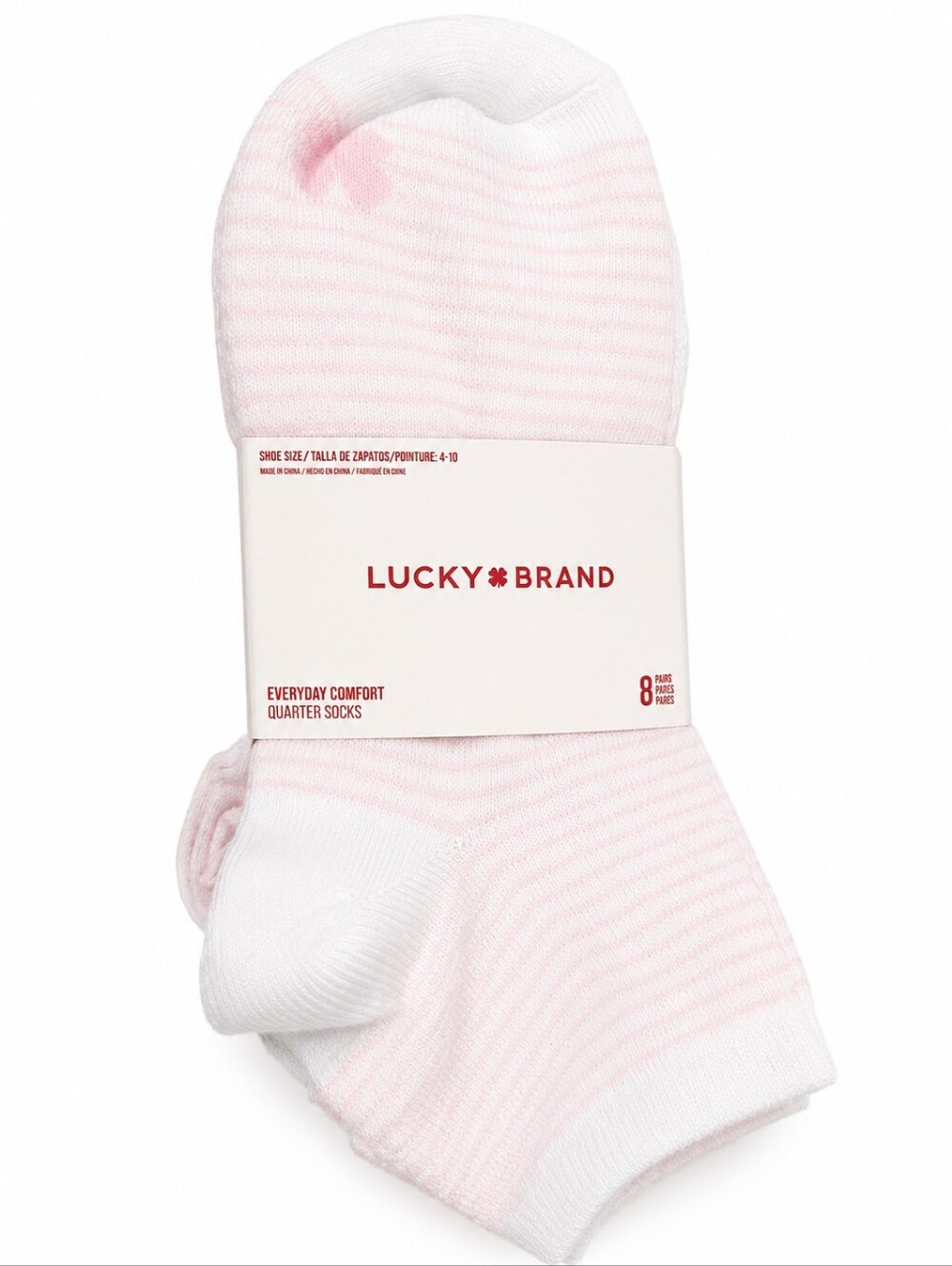 Lucky Brand 8-Pair Quarter Socks NWT